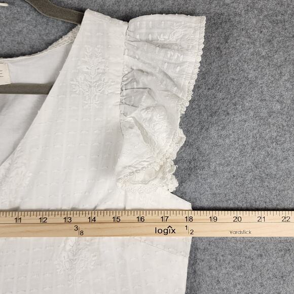 Rachel Zoe White Maxi Dress Lace Eyelet Boho Size 8 - Picture 9 of 13